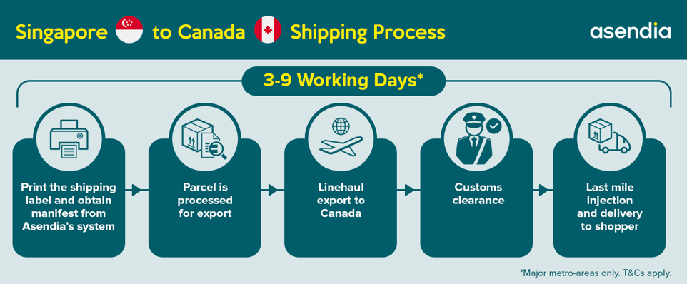 Singapore to Canada Shipping Process